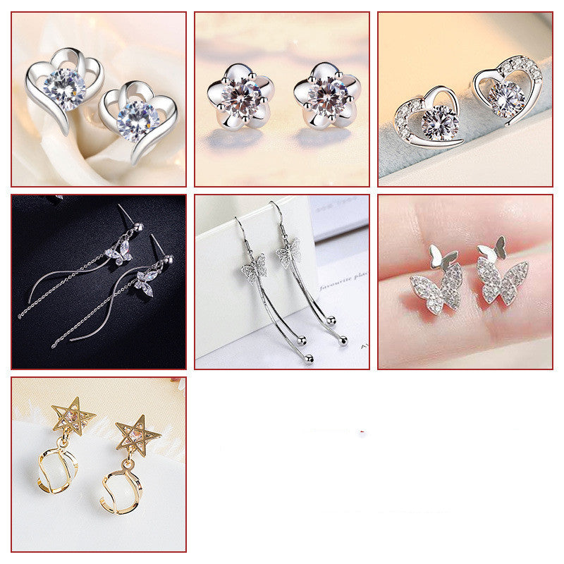 Set of 8 Exclusive Silver Earrings