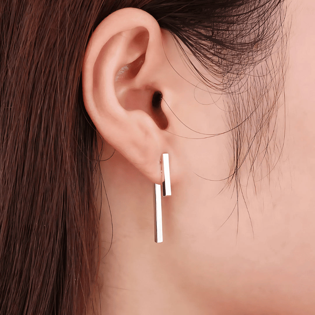 Silver Geometric Women's Earring