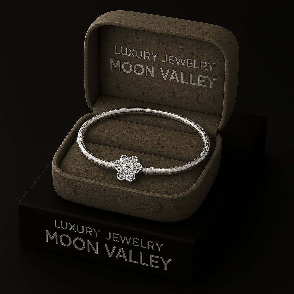 Silver Footprint Bracelet