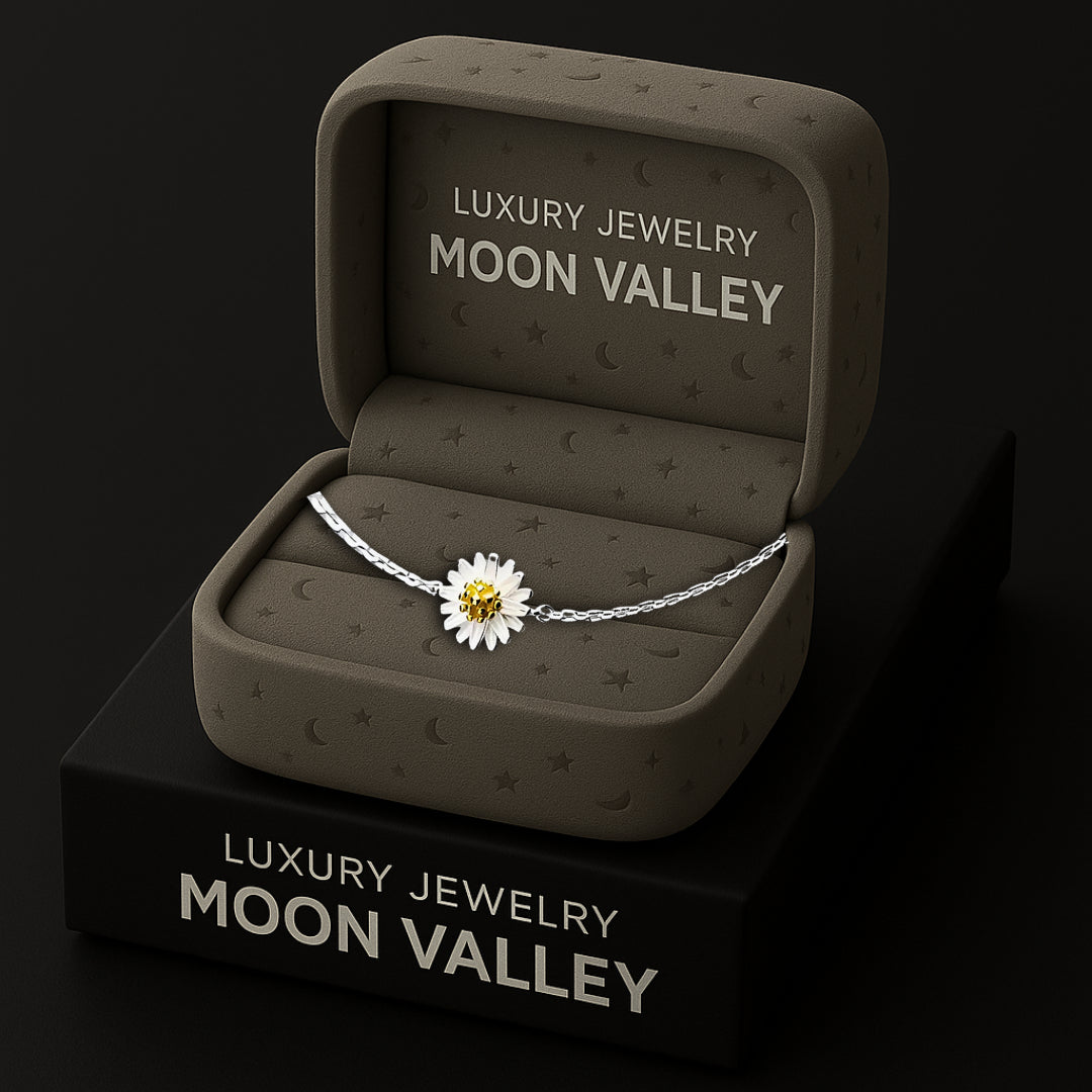 Silver Bracelet Sunflower