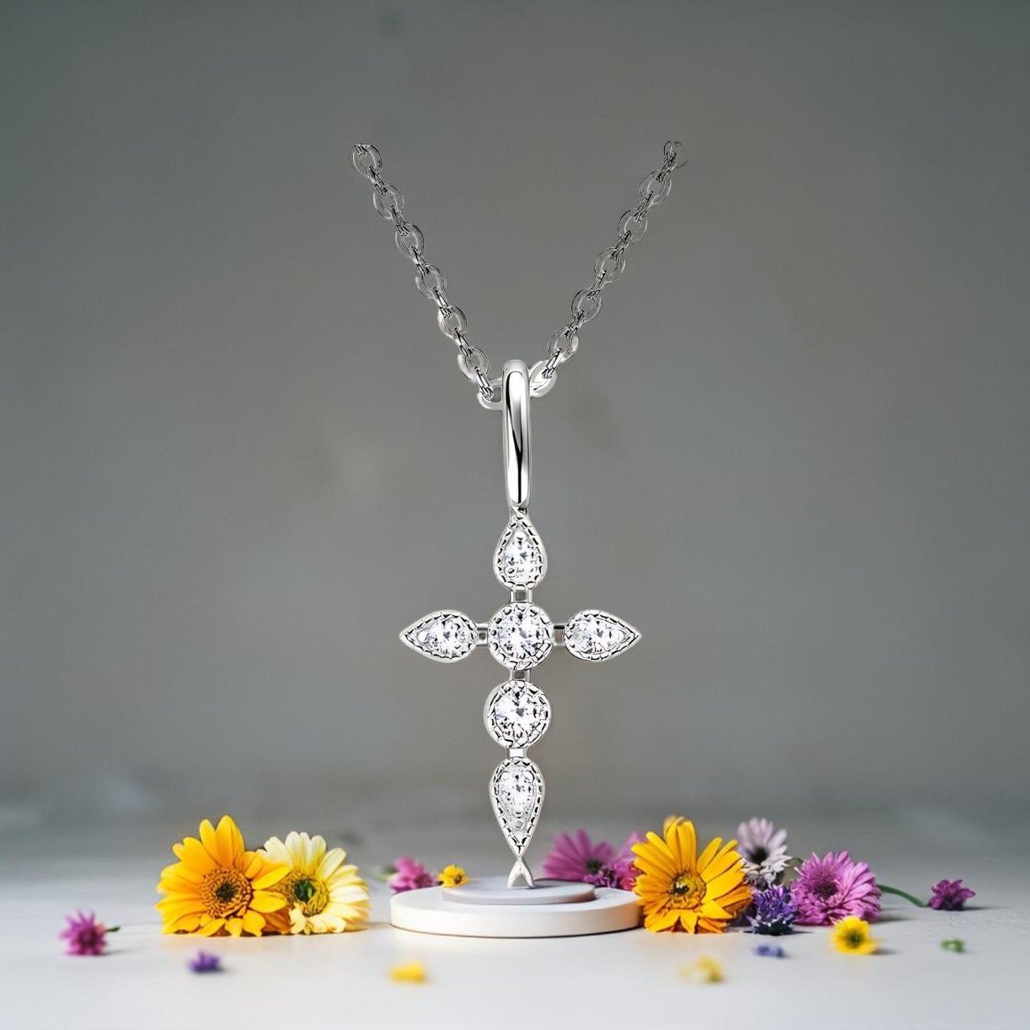 Silver Petal Necklace