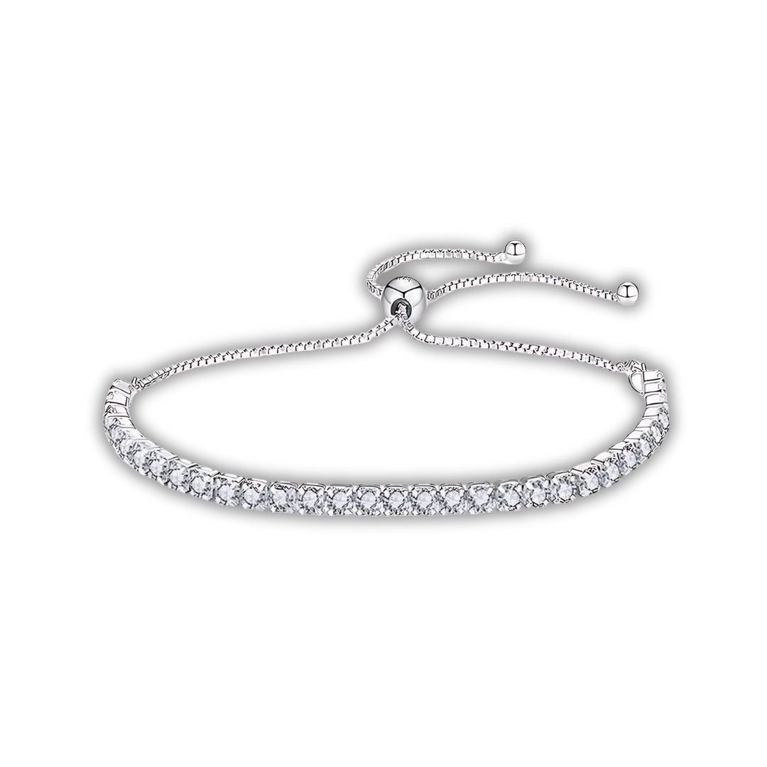 Supreme Link Silver Bracelet Set With Diamonds