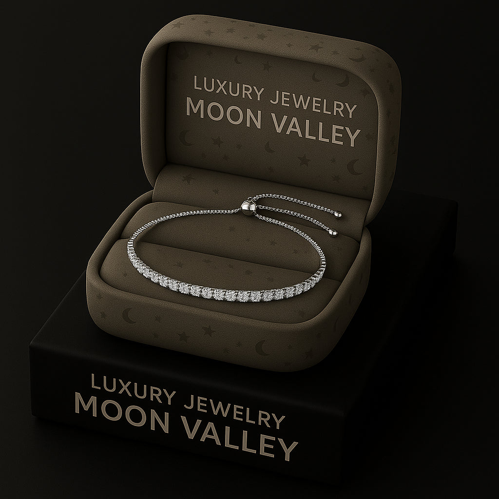 Supreme Link Silver Bracelet Set With Diamonds
