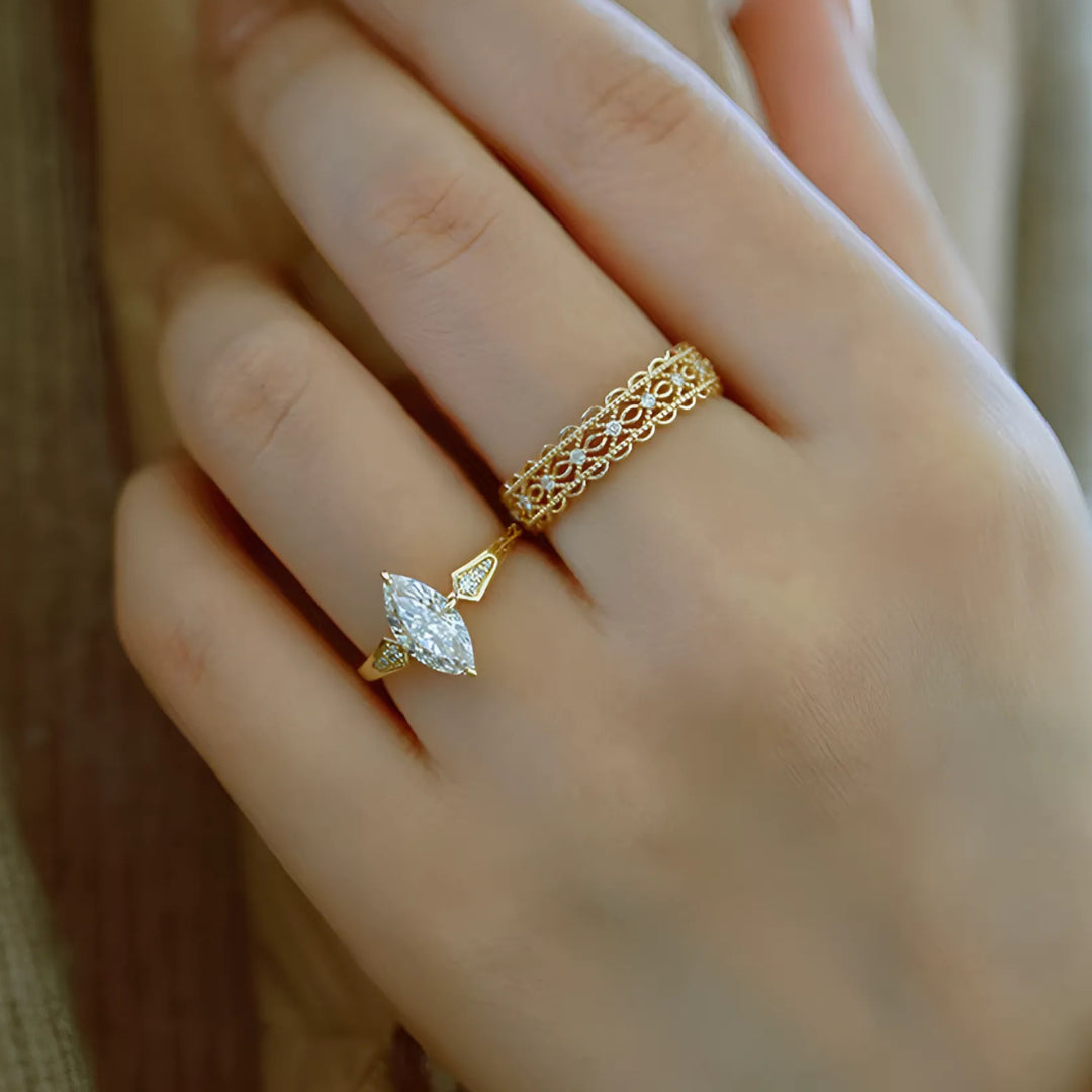 Gold Plated Venus Ocean Ring