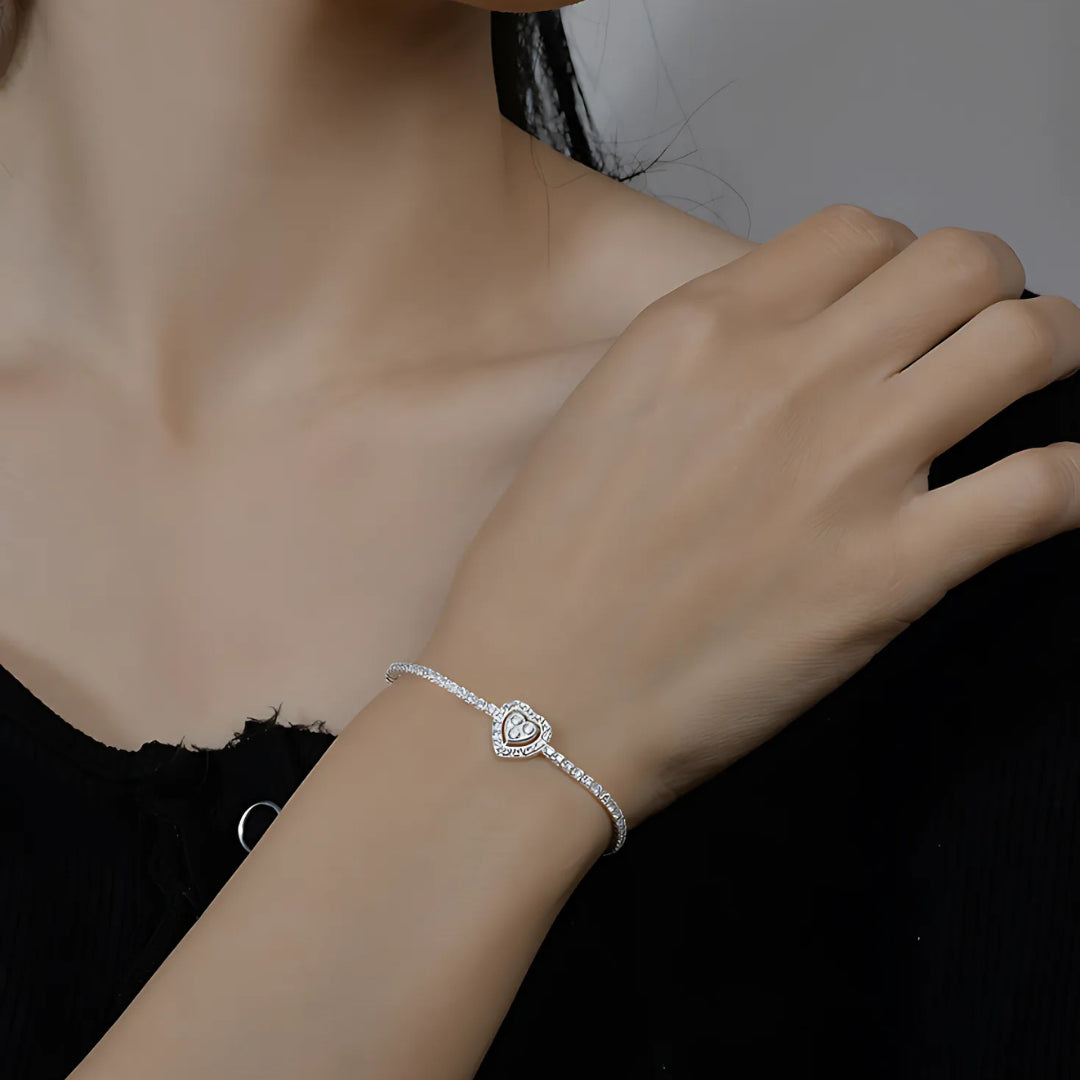 Celestial Heart Silver Bracelet