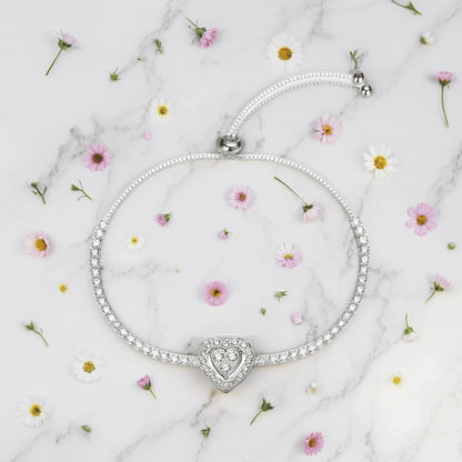 Celestial Heart Silver Bracelet