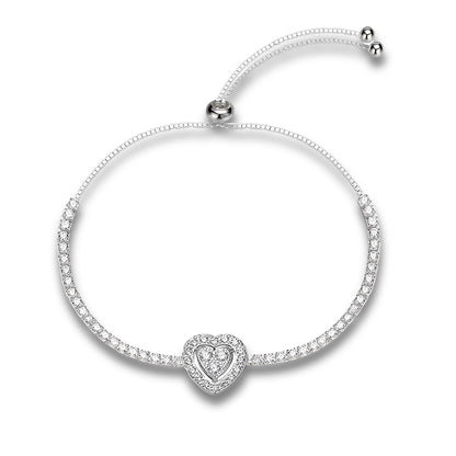 Celestial Heart Silver Bracelet