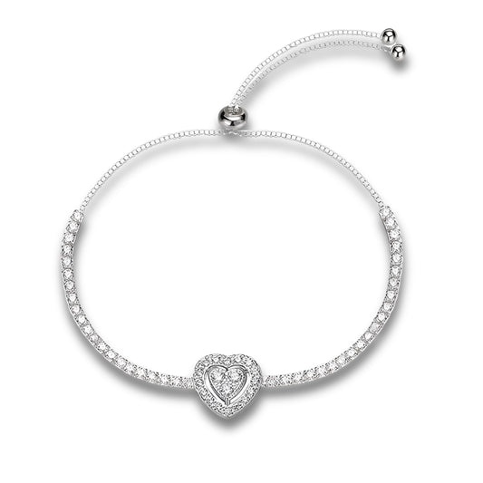 Celestial Heart Silver Bracelet