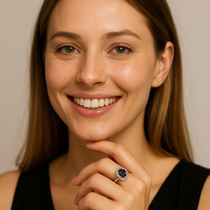 Silver Queen of the Night Women's Ring