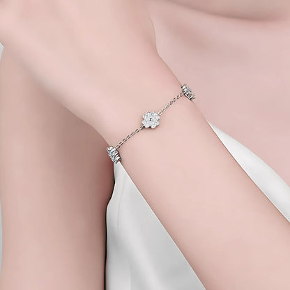 Four Leaf Clover Silver Bracelet