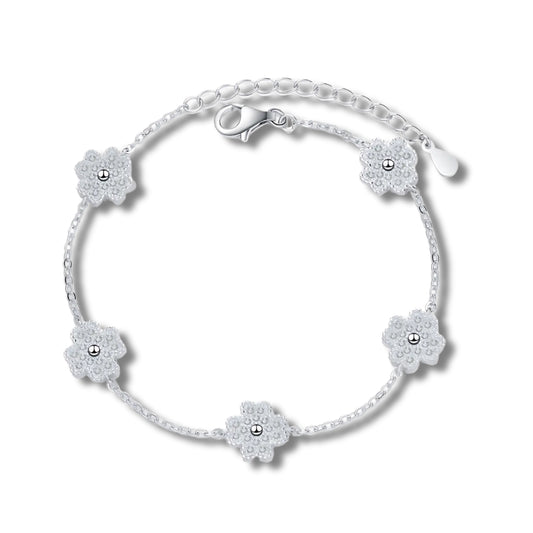 Four Leaf Clover Silver Bracelet