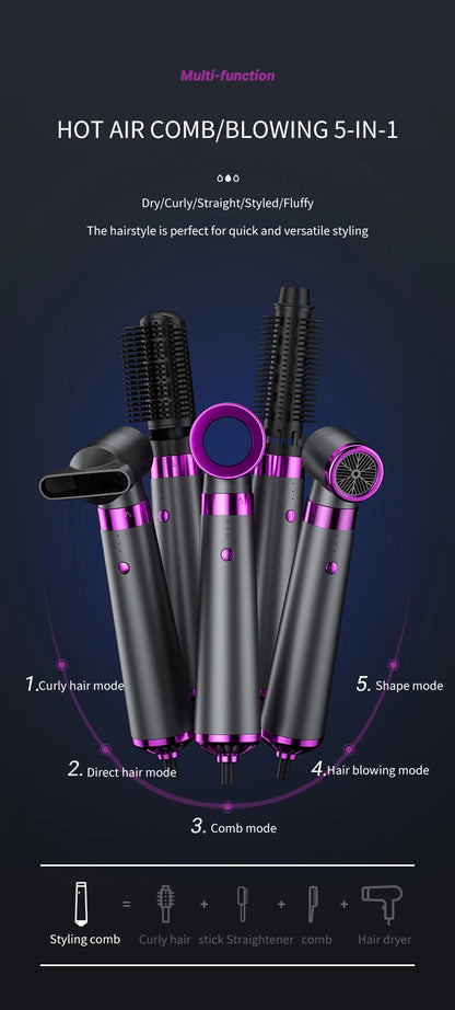 5 in 1 Kit: Salon Hairstyle in Minutes at Home (dry/curly/smooth/styled/fluffy)