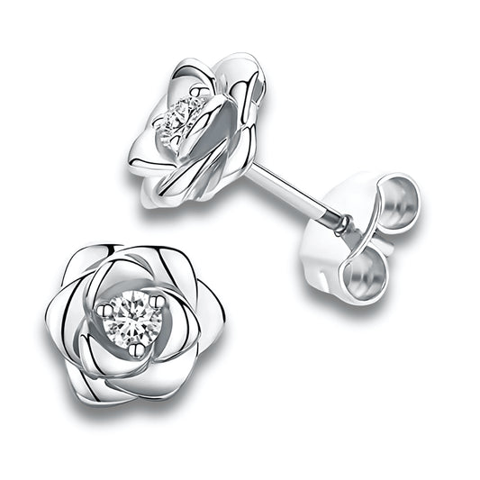 Silver Petal of Light Women's Earring