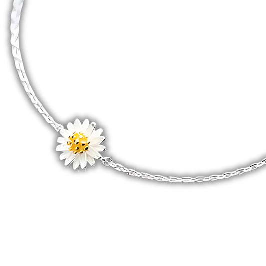 Silver Bracelet Sunflower