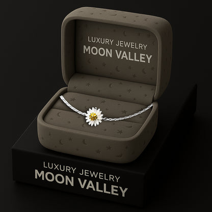 Silver Bracelet Sunflower