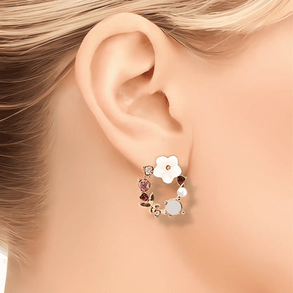 Silver Women's Earring Luxurious Garden