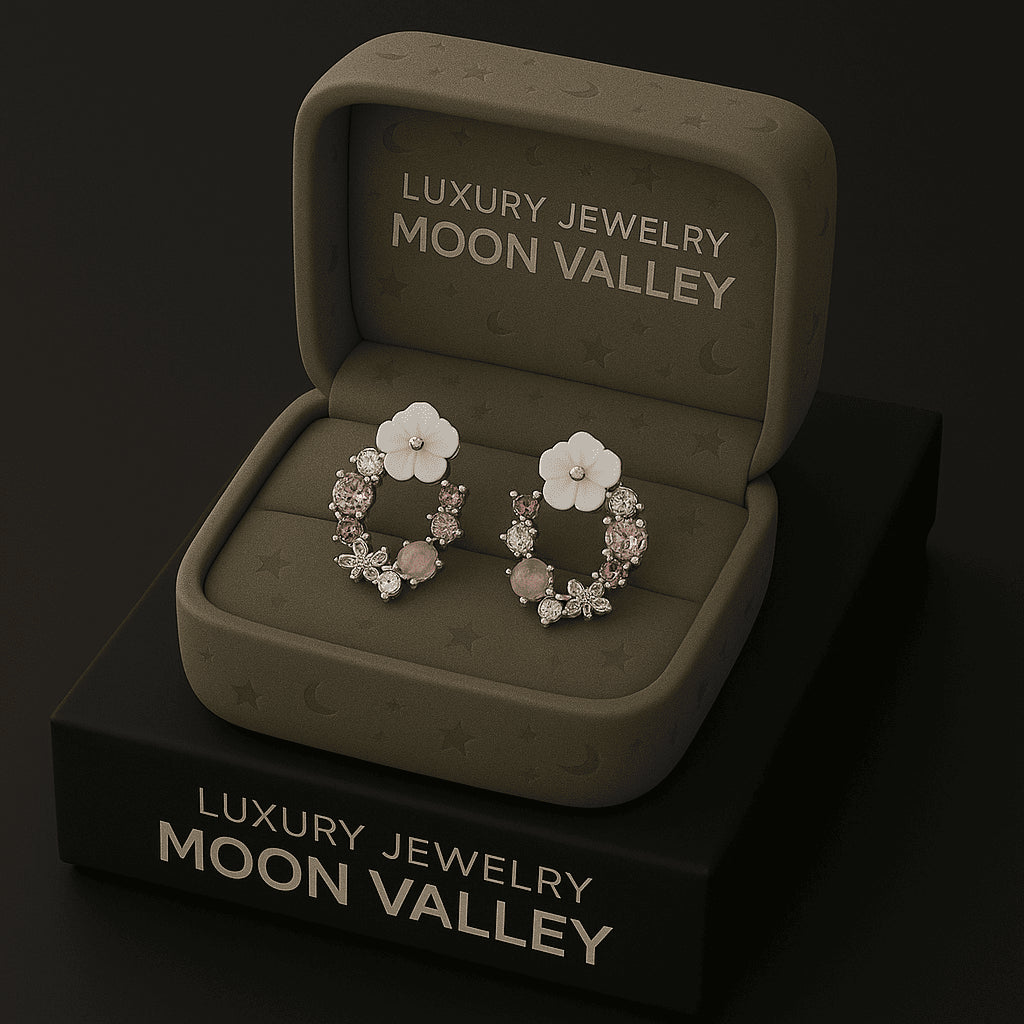 Silver Women's Earring Luxurious Garden