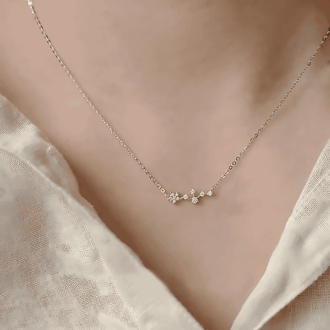 Starry Necklace Gold Plated Silver