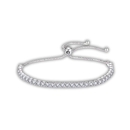 Supreme Link Silver Bracelet Set With Diamonds