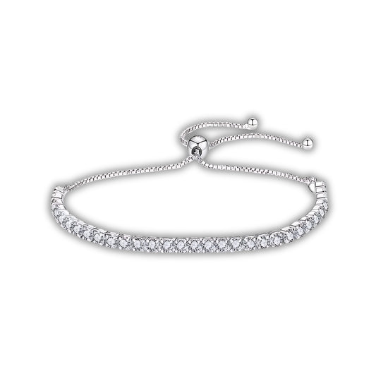 Supreme Link Silver Bracelet Set With Diamonds