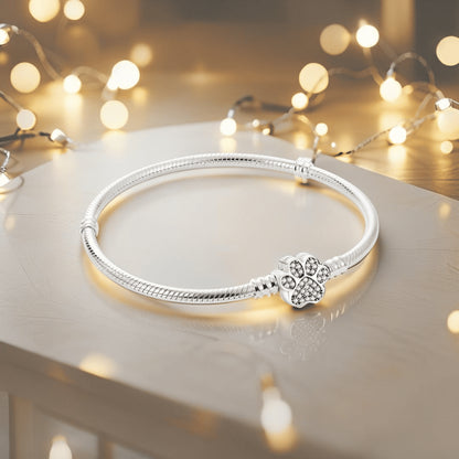 Silver Footprint Bracelet