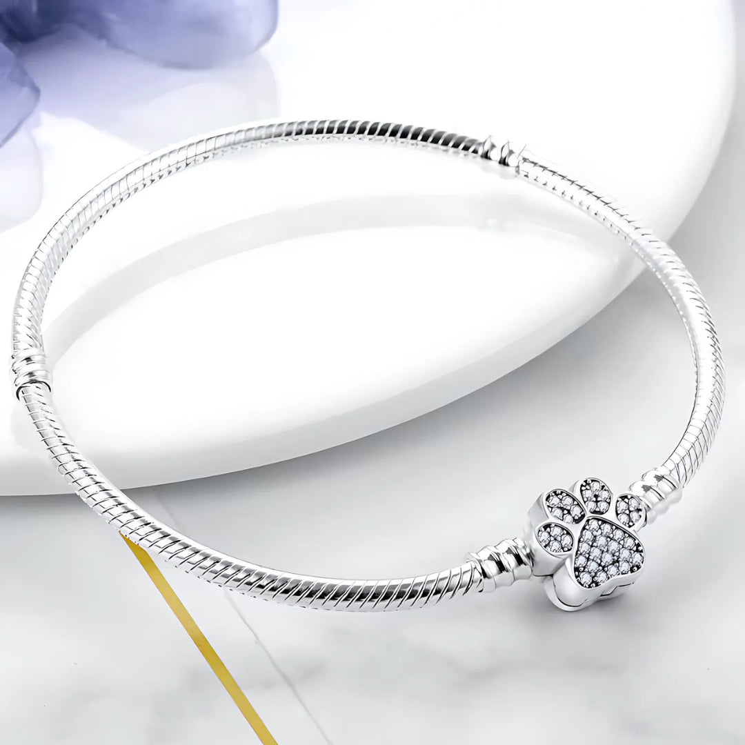 Silver Footprint Bracelet