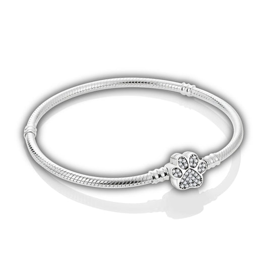 Silver Footprint Bracelet